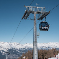 Kabinenbahn Mayens de l'Ours-Thyon, Februar 2023
