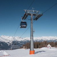 Kabinenbahn Mayens de l'Ours-Thyon, Februar 2023