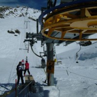 Talstation des Schlepplifts Greppon Blanc 1, April 2006