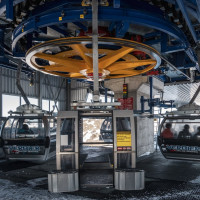 Bergstation der Kabinenbahn Tortin-Col de Chassoure, Februar 2023