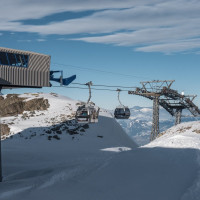Bergstation der Kabinenbahn Tortin-Col de Chassoure, Februar 2023