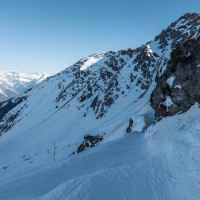 Abfahrtsroute Vallon d'Arbi, März 2026
