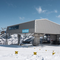 Bergstation der Sesselbahn Le Tallay-Tête de Creusis, März 2026