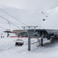 Talstation der Sesselbahn Lac des Vaux-Col de Chassoure, März 2026