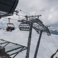 Bergstation der Sesselbahn Lac des Vaux-Col de Chassoure, März 2026
