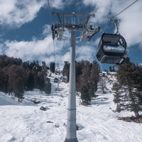 Kabinenbahn Siviez-Plan du Fou, März 2026