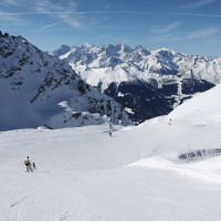 Abfahrt vom Col des Gentianes nach La Chaux, Februar 2012