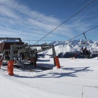 Talstation der Sesselbahn La Chaux-Col Brunet, Februar 2012