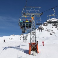 Sesselbahn La Chaux-Col Brunet, Februar 2012