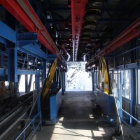 Beschleunigungsstrecke des Funitels Croix des Ruinettes-Attelas, Februar 2012