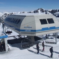 Bergstation der kurzen Sesselbahn Lac des Vaux-Attelas von Leitner, Februar 2012