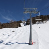 Sesselbahn Siviez-Combatseline, eine Standard-Doppelmayr-Anlage, Februar 2012