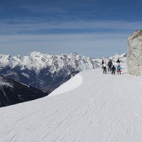 Verbindungspiste vom Creppon Blanc Richtung Veysonnaz, Februar 2012
