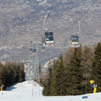 Kabinenbahn Mayens de l'Ours-Thyon, Februar 2012