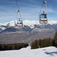 Kabinenbahn Mayens de l'Ours-Thyon, Februar 2012