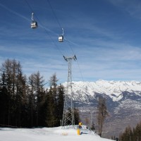 Kabinenbahn Mayens de l'Ours-Thyon, Februar 2012