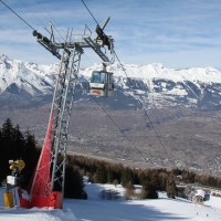 Kabinenbahn Mayens de l'Ours-Thyon, Februar 2012