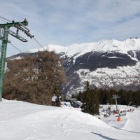 Schlepplift La Muraz, erbaut von Bühler, Februar 2012