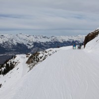 Piste an der Sesselbahn Les Collons-L'Etherolla, Februar 2012