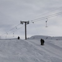 Schlepplift Les Chottes mit neuen Gehängen von LST, Februar 2012