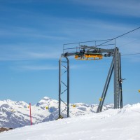 Bergstation des Schlepplifts Plan du Fou, April 2017