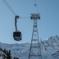 Luftseilbahn Tortin-Col des Gentianes, Februar 2023