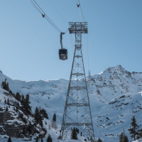 Luftseilbahn Tortin-Col des Gentianes, Februar 2023