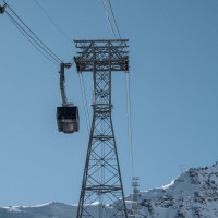 Luftseilbahn Tortin-Col des Gentianes, Februar 2023