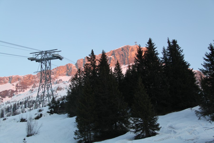Luftseilbahn Col du Pillon-Cabane des Diablerets, März 2011