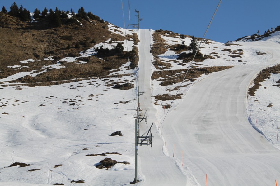 Schlepplift Floriettaz, März 2011