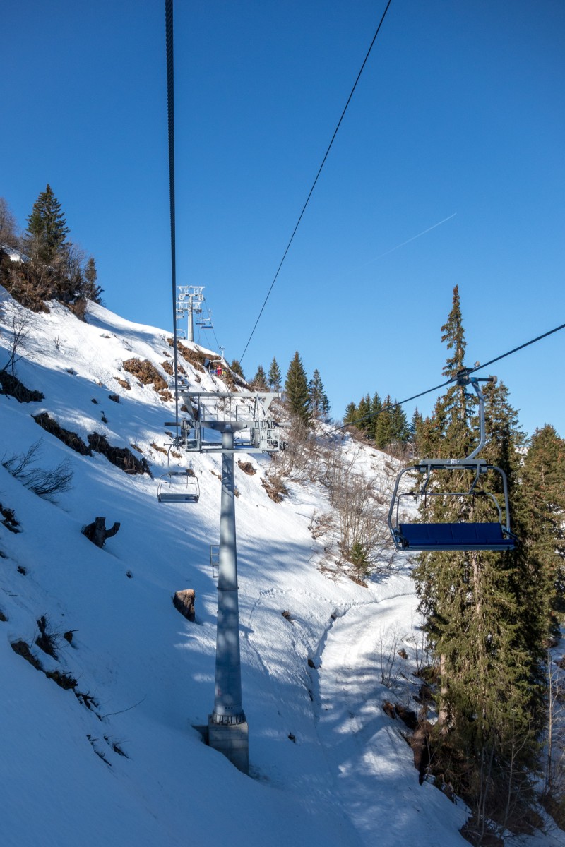 Sesselbahn Conche-Mi Laouissalet, April 2017