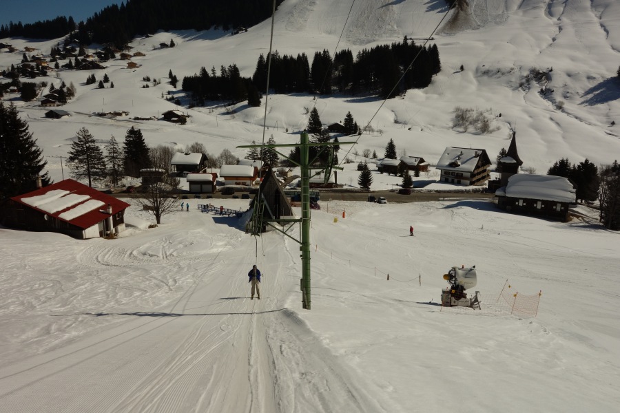 Schlepplift Parchets 1, März 2014