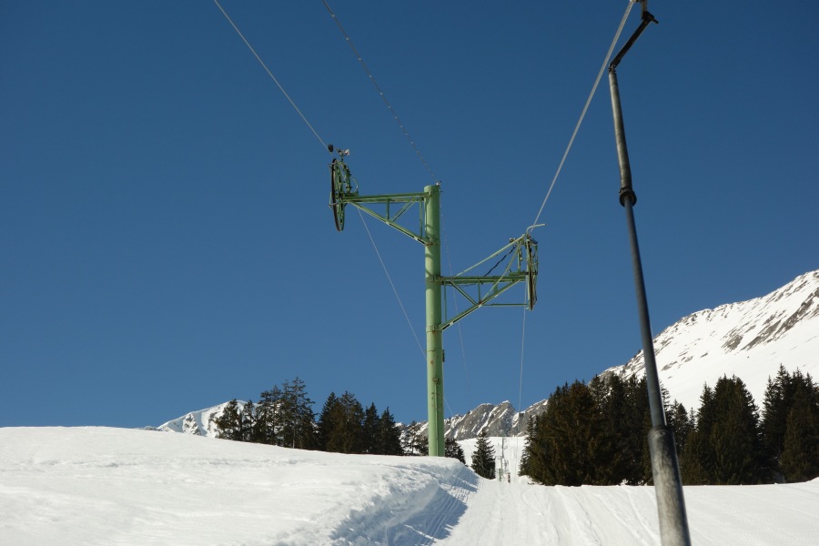 Schlepplift Parchets 1, März 2014