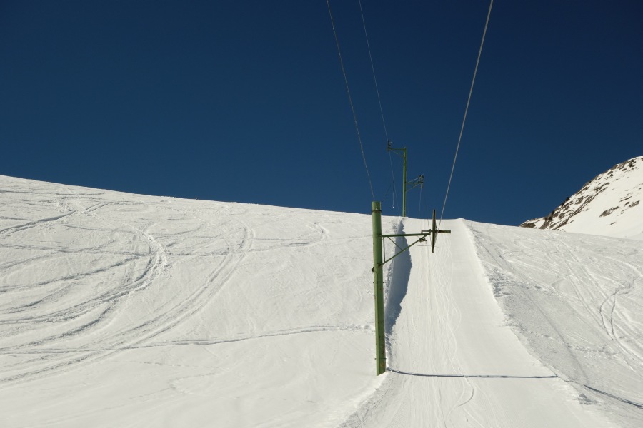 Schlepplift Parchets 1, März 2014