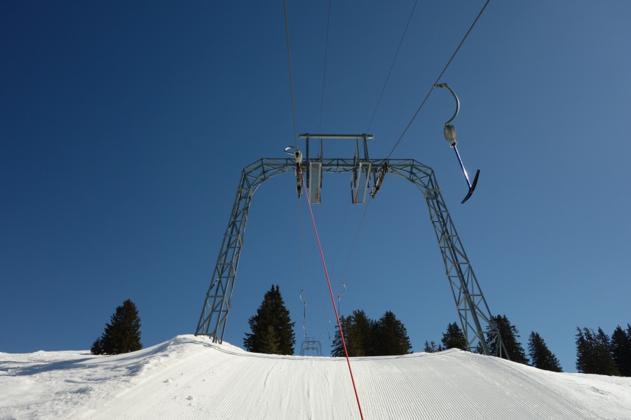 Schlepplift Les Erasis, März 2014