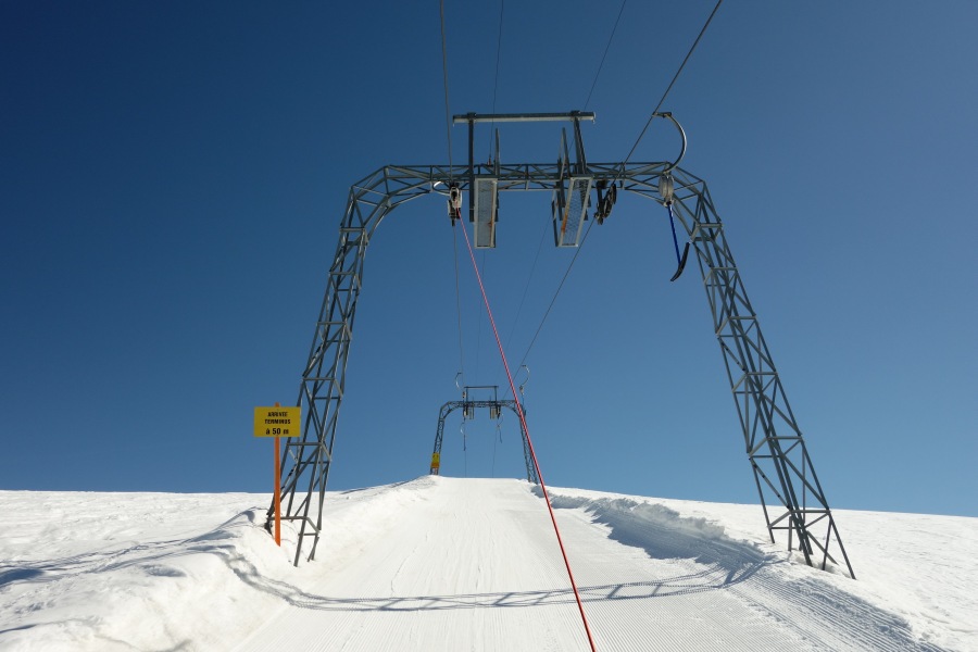 Schlepplift Les Erasis, März 2014