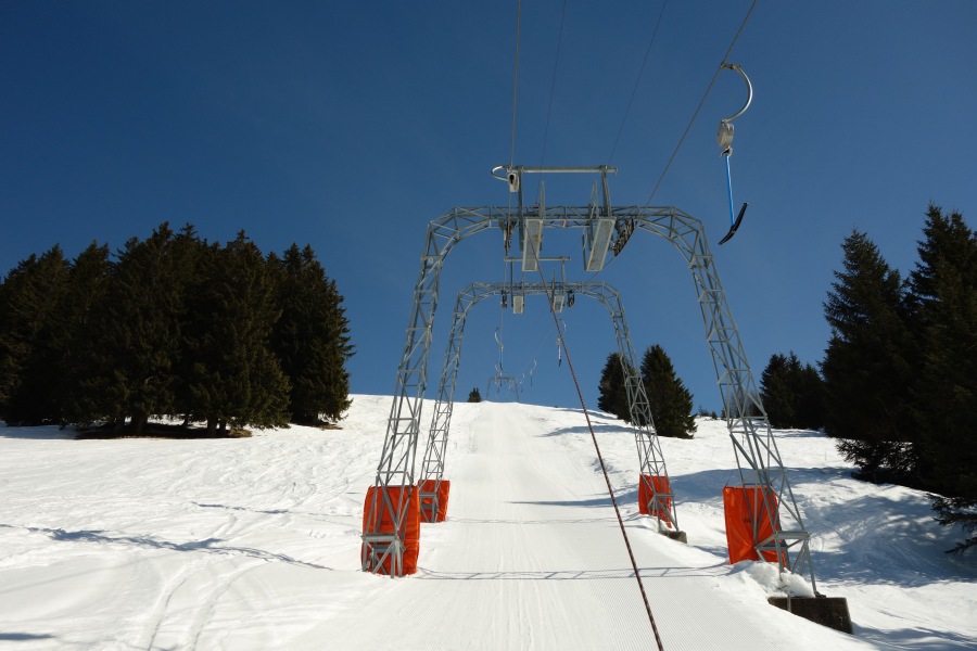 Schlepplift Les Erasis, März 2014
