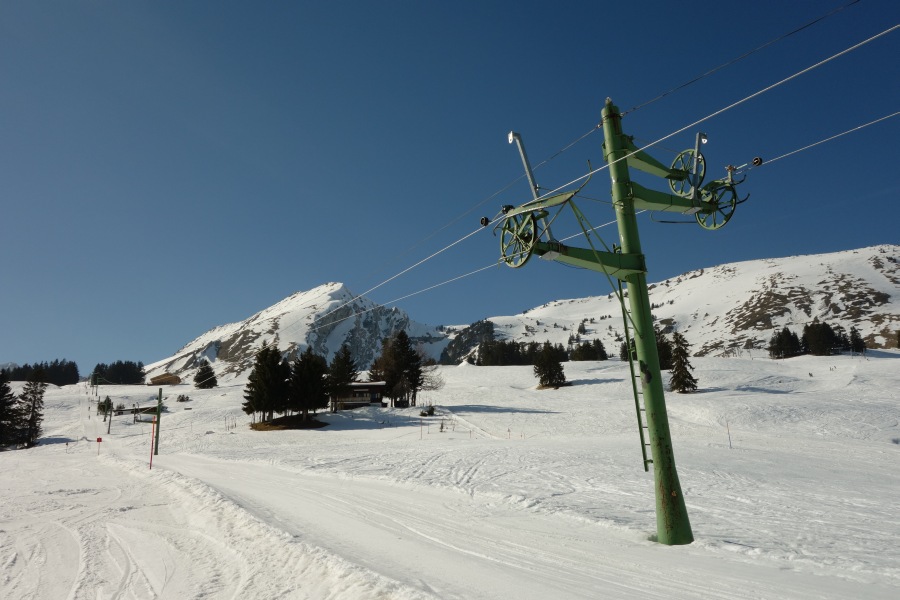 Schlepplift Crétex, März 2014