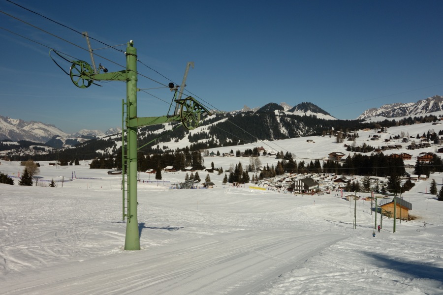 Schlepplift Crétex, März 2014