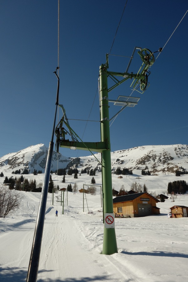 Schlepplift Crétex, März 2014