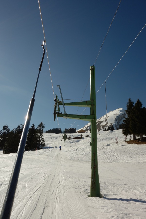 Schlepplift Crétex, März 2014