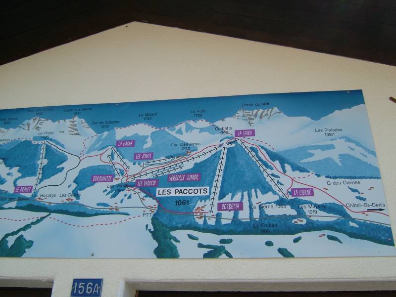 Pistenplan Les Paccots, Juli 2006