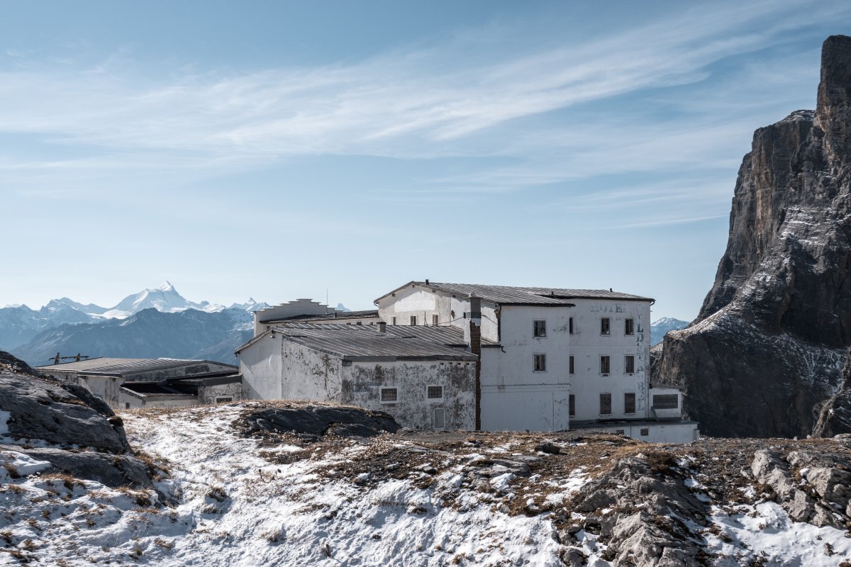 Ehemaliges Hotel Wildstrubel am Gemmipass, Oktober 2021