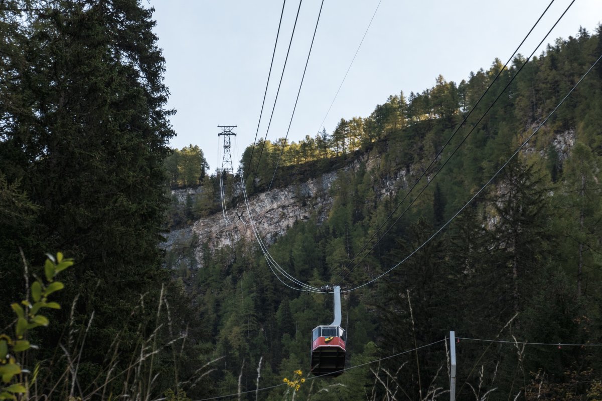 Luftseilbahn Leukerbad-Rinderhütte, Oktober 2021
