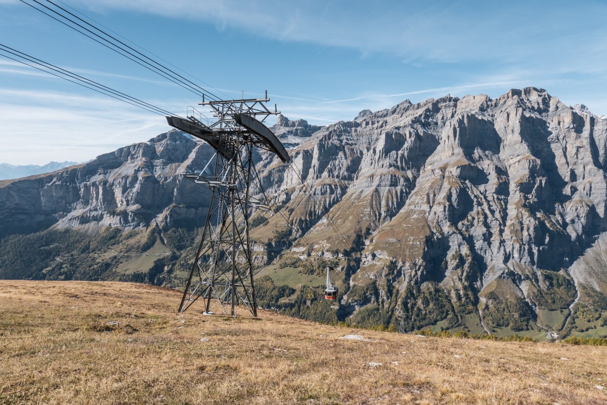 Luftseilbahn Leukerbad-Rinderhütte, Oktober 2021