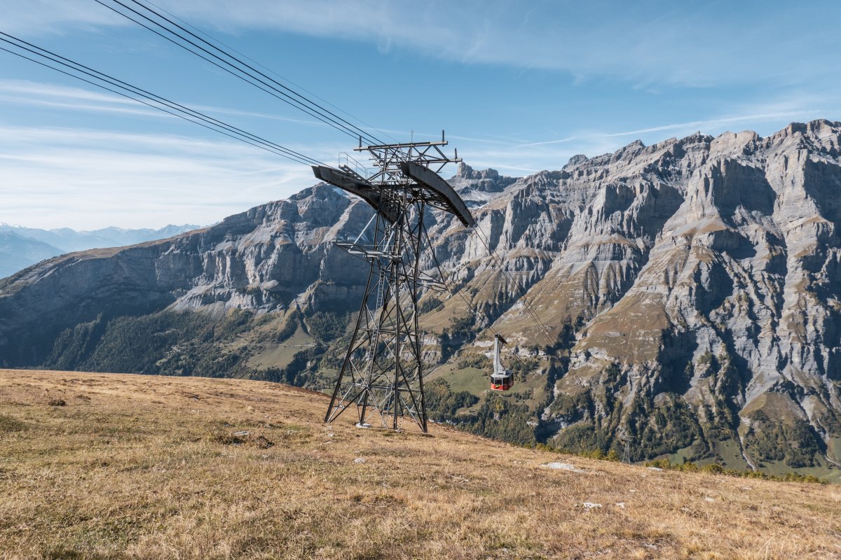 Luftseilbahn Leukerbad-Rinderhütte, Oktober 2021