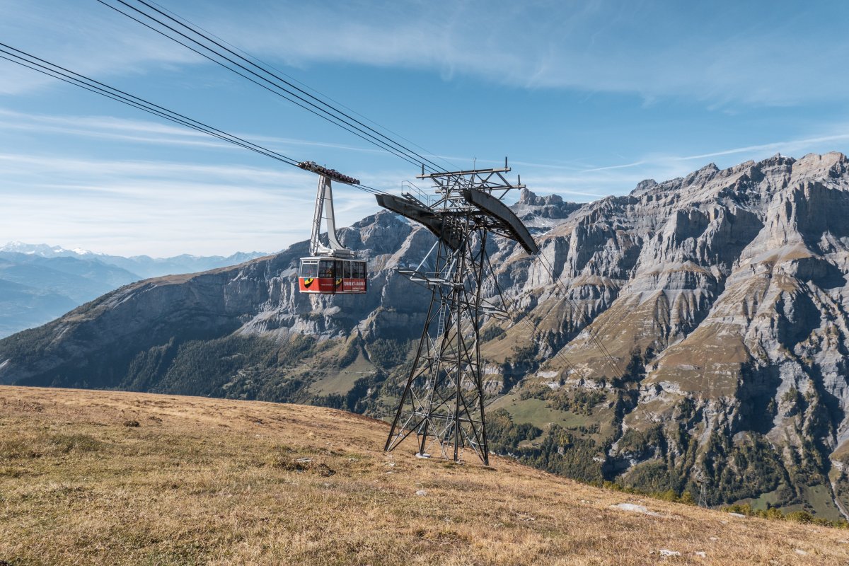 Luftseilbahn Leukerbad-Rinderhütte, Oktober 2021