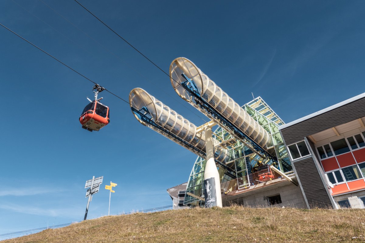 Bergstation der Kabinenbahn Torrentalp-Rinderhütte, Oktober 2021