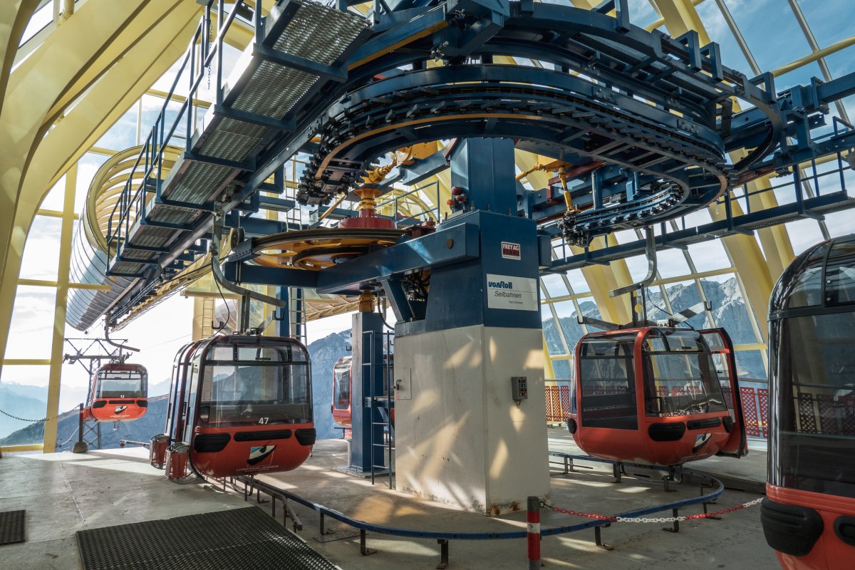 Bergstation der Kabinenbahn Torrentalp-Rinderhütte, Oktober 2021