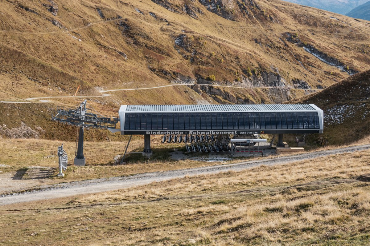 Talstation der Sesselbahn Schwalbennest, Oktober 2021